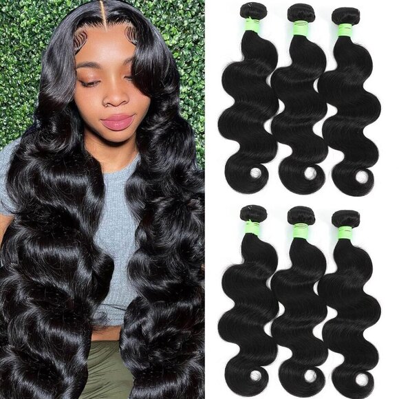Human Hair Bundles Wavy Brazilian Virgin 16 18 20 Inches 3 Pack